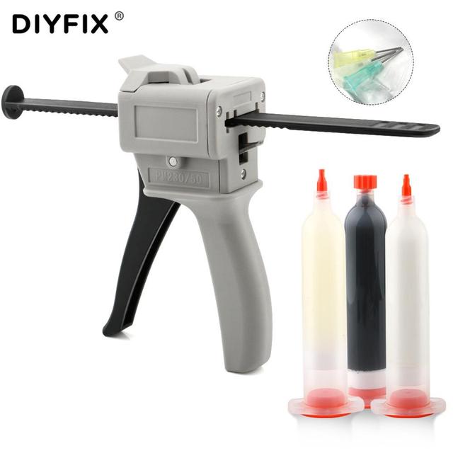 Phone Repair Tools Set Single PUR Glue with Liquid Glue Dispensing Gun  Middle Frame Bracket Back